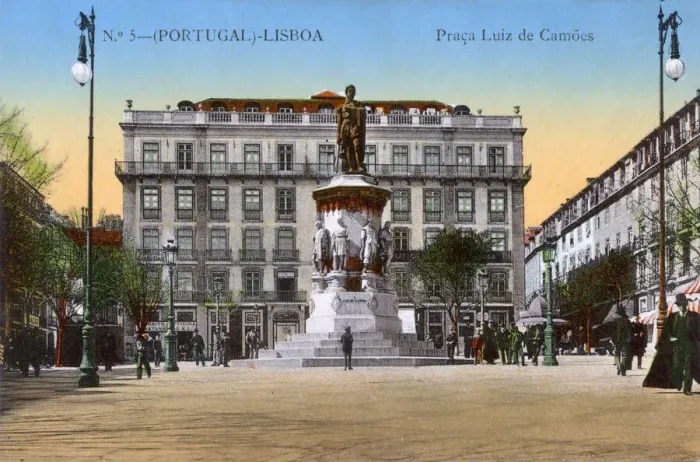Framed Print : Praca Luis de Camoes, Lisbon, Portugal Framed Print : Praca Luis de Camoes, Lisbon, Portugal