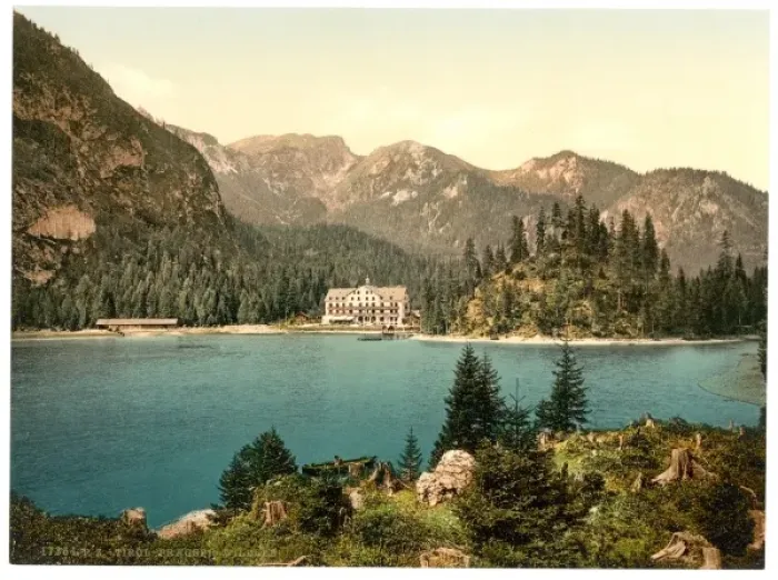 Framed Print : Pragser, Wilsee (i. e. Wildsee), toward Sulden, Tyrol, Austr Framed Print : Pragser, Wilsee (i. e. Wildsee), toward Sulden, Tyrol, Austr