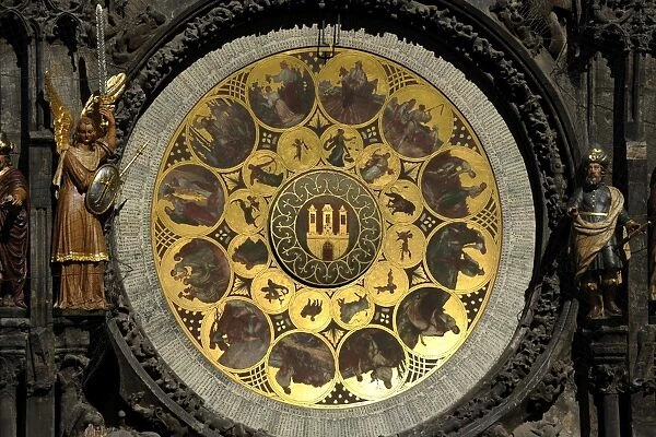 The Prague Astronomical Clock. The calendar by Czech painter
