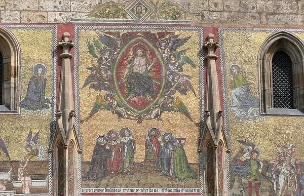 Prague. St. Vitus Cathedral. The Golden Gate. Mosaic of the