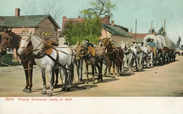 Framed Print : Prairie Schooner ready to start Framed Print : Prairie Schooner ready to start
