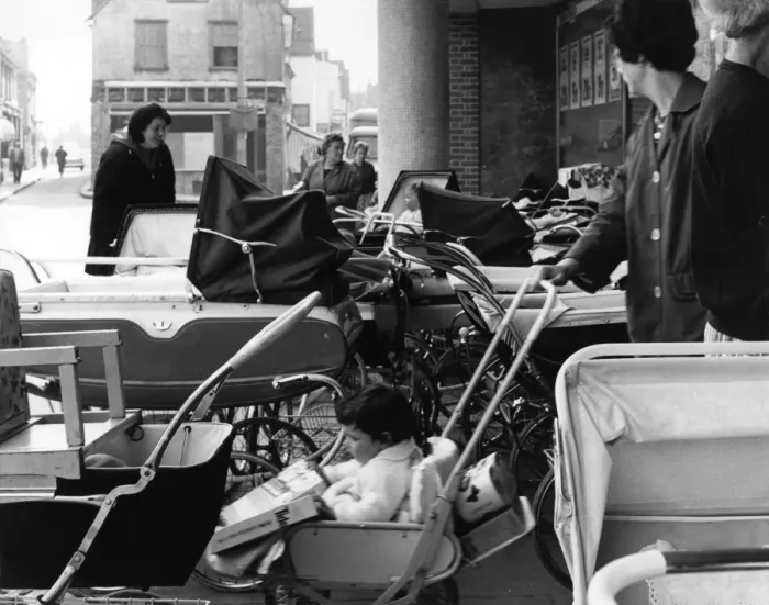 Framed Print : Prams, Babies & Mothers Framed Print : Prams, Babies & Mothers