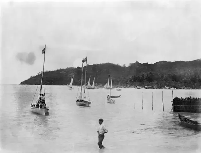 Framed Print : Praslin Island regatta, Seychelles, Indian Ocean Framed Print : Praslin Island regatta, Seychelles, Indian Ocean