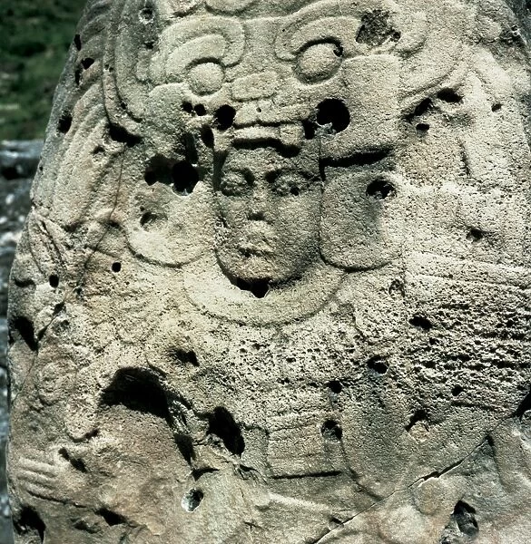 Pre-Columbian Art. Maya. Tikal. Relief of the North Acropolis