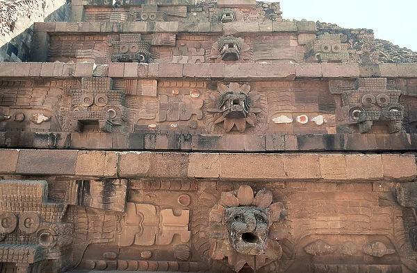 Pre-Columbian Art. Teotihuaca?n. Mexico. The Temple of the F