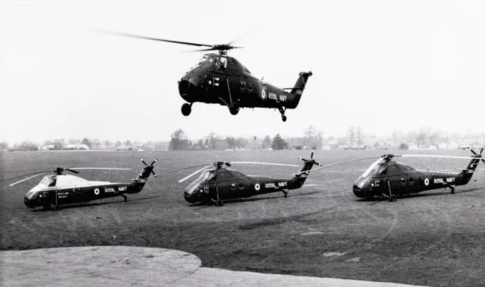 Framed Print : Four pre-production S58 Wessex HAS1 helicopters Framed Print : Four pre-production S58 Wessex HAS1 helicopters