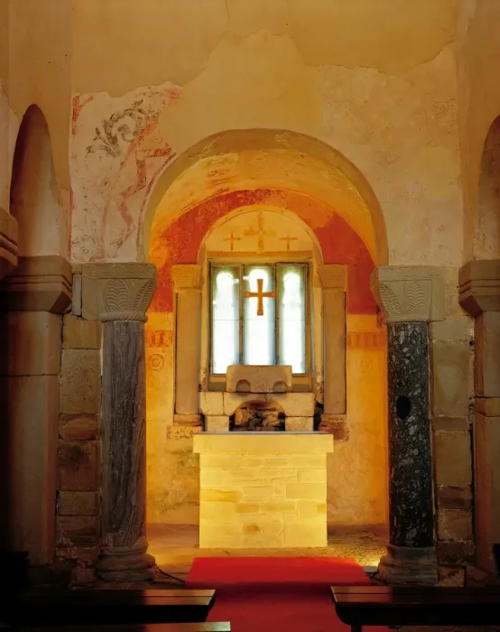 Framed Print : Pre-romanesque Art. Spain. Asturias. Church of the Holy Savi Framed Print : Pre-romanesque Art. Spain. Asturias. Church of the Holy Savi