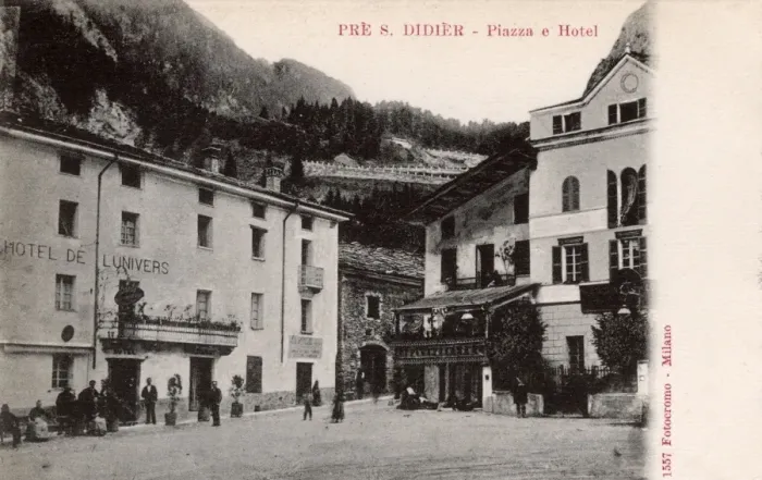 Framed Print : Pre Saint Didier, Italy - Spa Village - Piazza and Hotel Framed Print : Pre Saint Didier, Italy - Spa Village - Piazza and Hotel