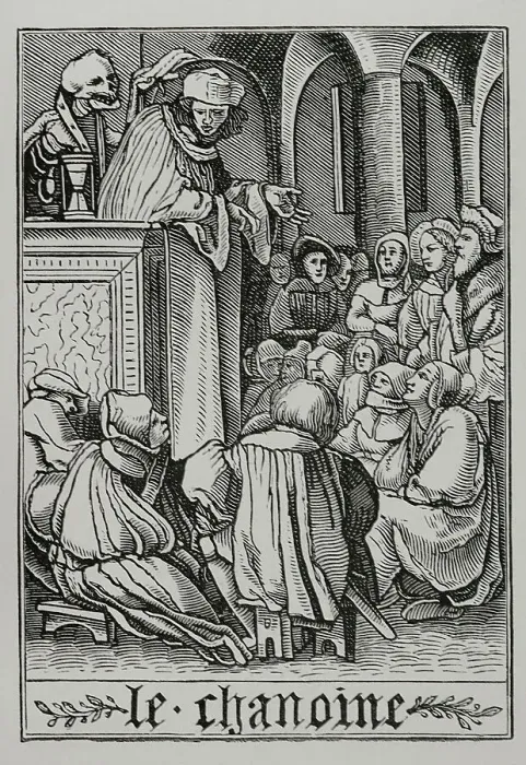 Framed Print : The preacher is visited by Death. Series The Dance Framed Print : The preacher is visited by Death. Series The Dance