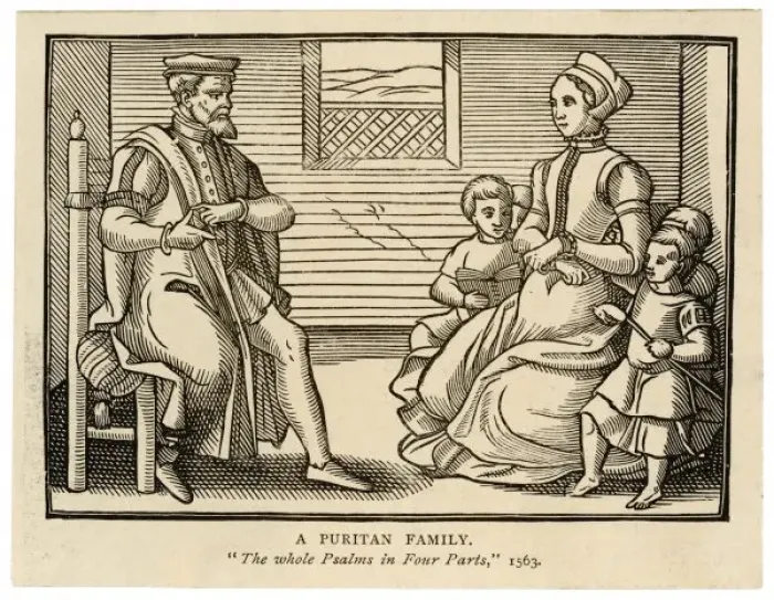 Framed Print : Pregnant Puritan, 1563 Framed Print : Pregnant Puritan, 1563
