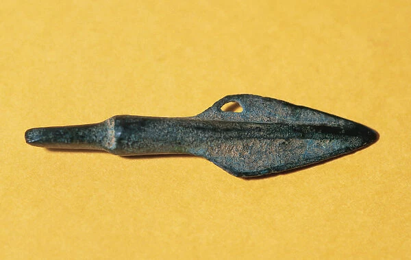 Prehistory. Metal Age. Bronze Age. Bronze spear head. From C