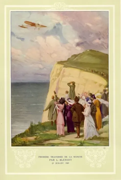 Framed Print : Premiere traverse de la Manche par L Bleriot Framed Print : Premiere traverse de la Manche par L Bleriot