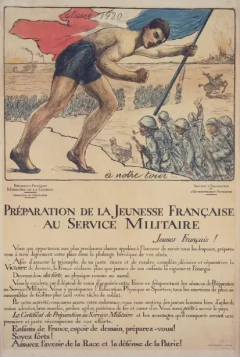 Framed Print : Preparation de la jeunesse francaise au service militaire Framed Print : Preparation de la jeunesse francaise au service militaire
