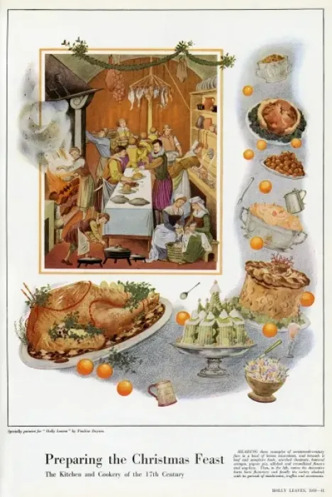 Framed Print : Preparing the Christmas Feast by Pauline Baynes Framed Print : Preparing the Christmas Feast by Pauline Baynes
