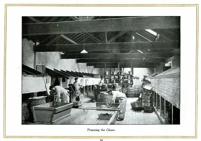 Framed Print : Preparing glazes, Alfred Meakin Framed Print : Preparing glazes, Alfred Meakin