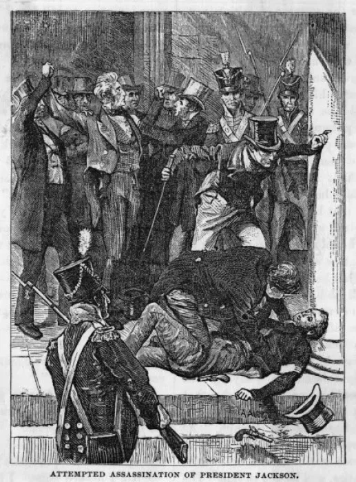 Framed Print : Pres. Jackson Assaulted Framed Print : Pres. Jackson Assaulted