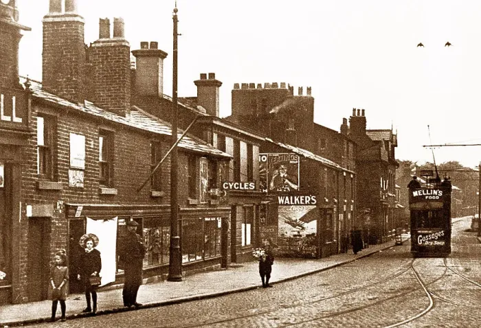 Framed Print : Prescot St. Helen's Road early 1900s Framed Print : Prescot St. Helen's Road early 1900s