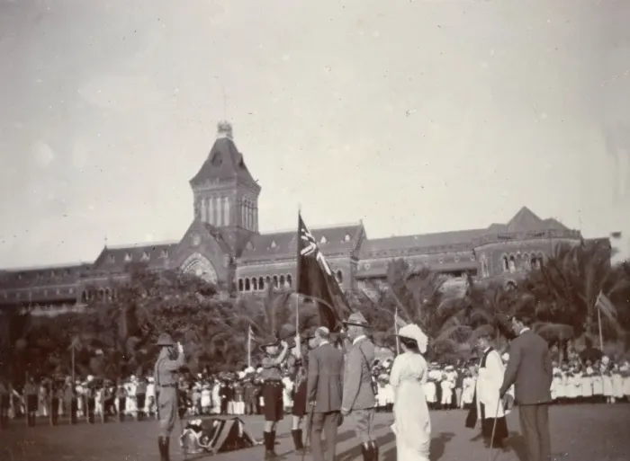 Framed Print : Presentation of Colours, No. 1 Scout Troop, Bombay, India Framed Print : Presentation of Colours, No. 1 Scout Troop, Bombay, India
