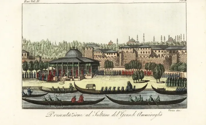 Framed Print : Presentation of the Great Admiral to the Sultan Framed Print : Presentation of the Great Admiral to the Sultan