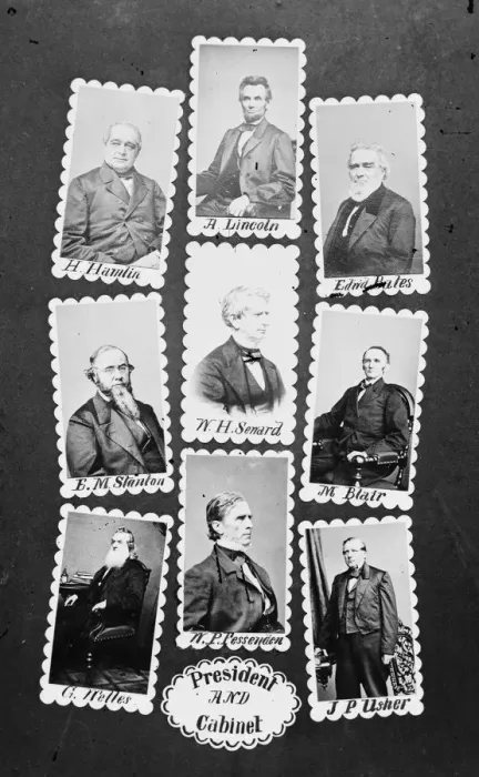 Framed Print : President and Cabinet: H. Hamlin, A. Lincoln, Edw d Bates, E Framed Print : President and Cabinet: H. Hamlin, A. Lincoln, Edw d Bates, E