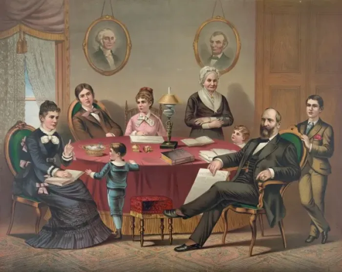 Framed Print : President Garfield family Framed Print : President Garfield family