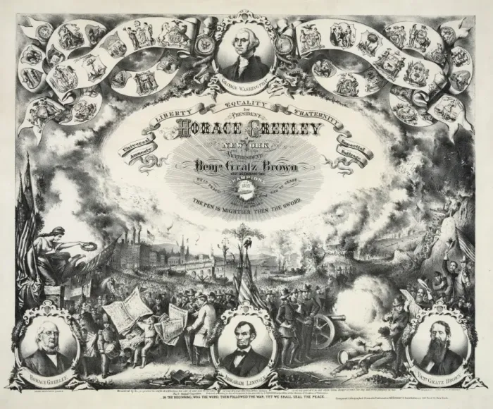 Framed Print : For President Horace Greeley of New York and for Vice Presid Framed Print : For President Horace Greeley of New York and for Vice Presid