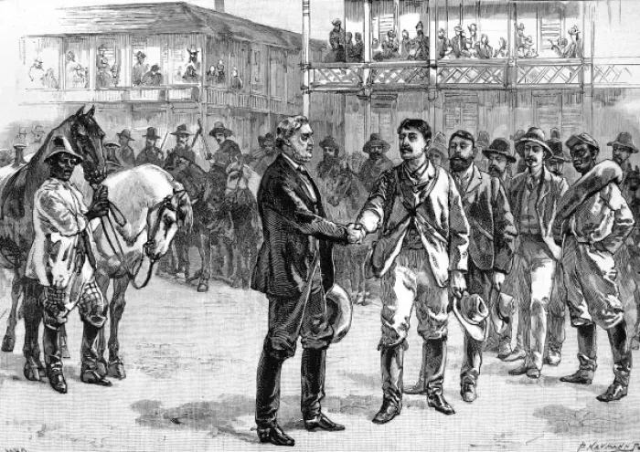 Framed Print : President Jefferson Davis bidding farewell to his escort, 18 Framed Print : President Jefferson Davis bidding farewell to his escort, 18