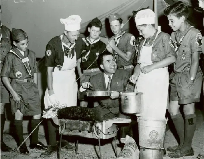 Framed Print : President Nixon with Boy Scouts Framed Print : President Nixon with Boy Scouts