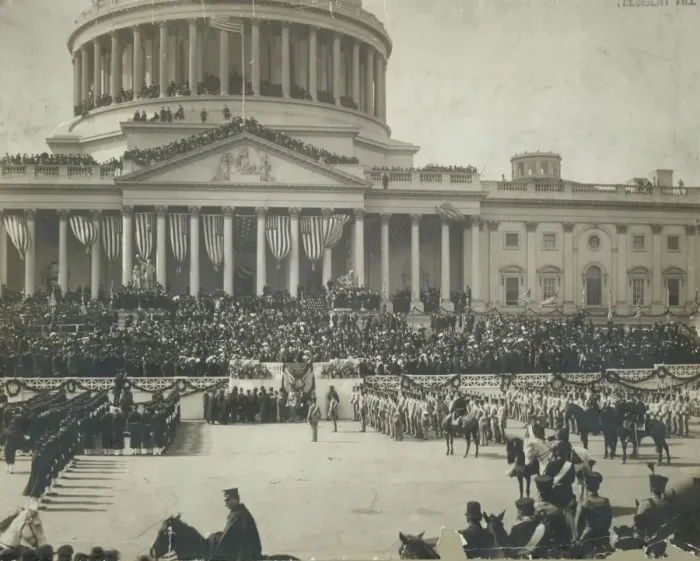 Framed Print : President Roosevelt taking the oath of office, Mar. 4 1905 Framed Print : President Roosevelt taking the oath of office, Mar. 4 1905