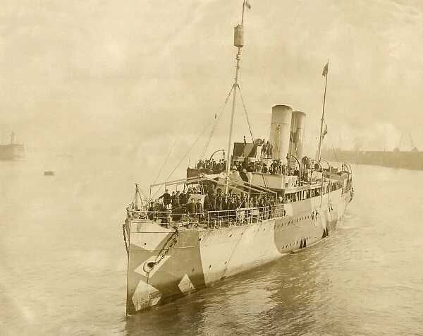President Wilson arriving at Dover on SS Brighton
