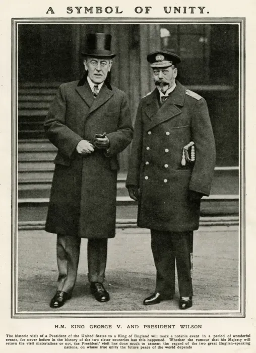 Framed Print : President Wilson visiting George V Framed Print : President Wilson visiting George V