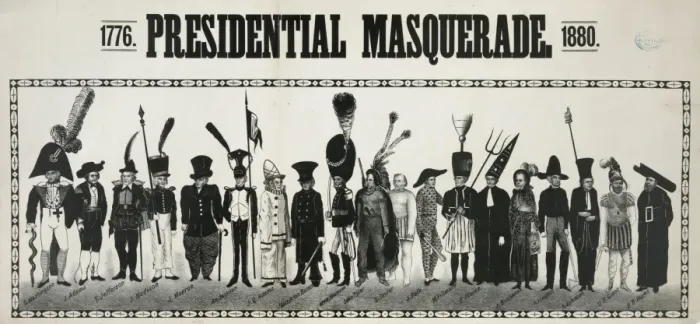 Framed Print : Presidential masquerade, 1776, 1880 Framed Print : Presidential masquerade, 1776, 1880