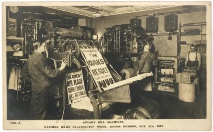 Framed Print : Press Machinery 1913 Framed Print : Press Machinery 1913