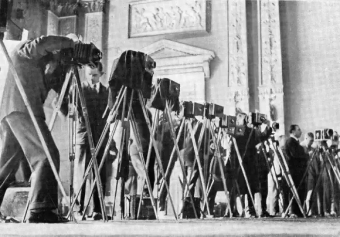 Framed Print : Press Photographers 1930 Framed Print : Press Photographers 1930