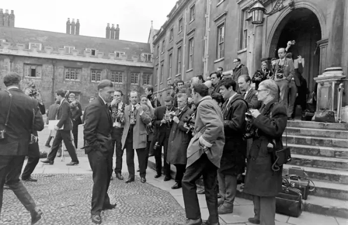Framed Print : Press photographers, Trinity College, Cambridge University Framed Print : Press photographers, Trinity College, Cambridge University