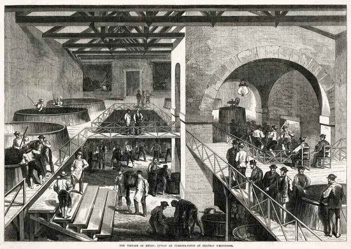 Framed Print : Pressing house at Chateau D estournel 1871 Framed Print : Pressing house at Chateau D estournel 1871