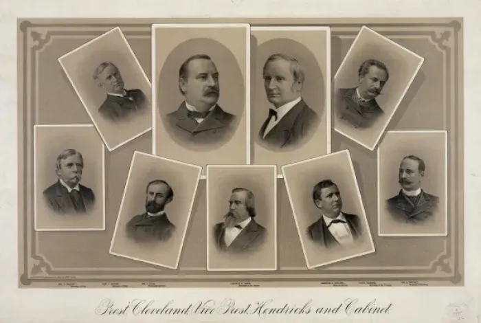 Framed Print : Prest. Cleveland, Vice Prest. Hendricks and cabinet Framed Print : Prest. Cleveland, Vice Prest. Hendricks and cabinet