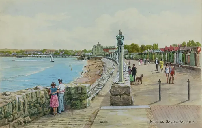 Framed Print : Preston Sands, Paignton, Devon Framed Print : Preston Sands, Paignton, Devon