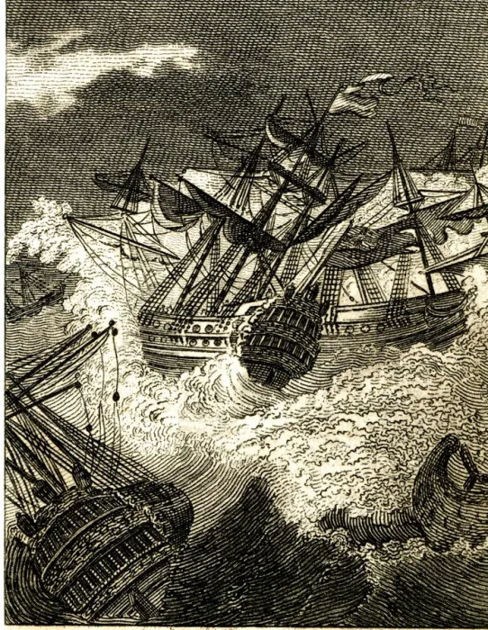 Framed Print : The Pretenders Fleet dispersed in a storm Framed Print : The Pretenders Fleet dispersed in a storm