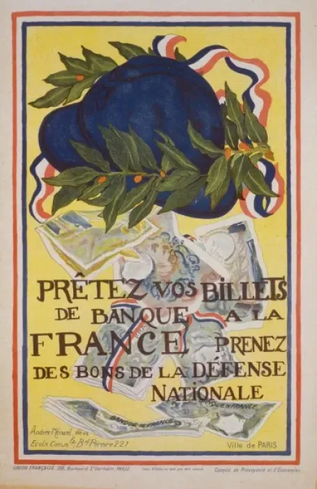 Framed Print : Pretez vos billets de banque e la France. Prenez des bons de Framed Print : Pretez vos billets de banque e la France. Prenez des bons de