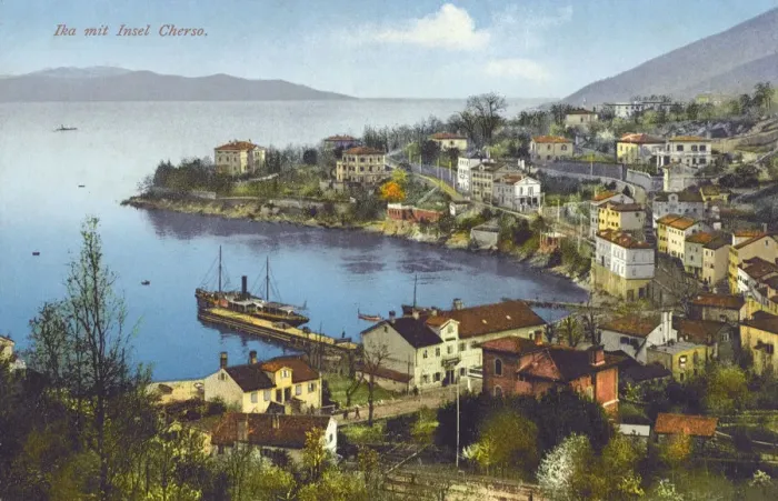 Framed Print : Pretty coastal Town of Opatija, Croatia Framed Print : Pretty coastal Town of Opatija, Croatia