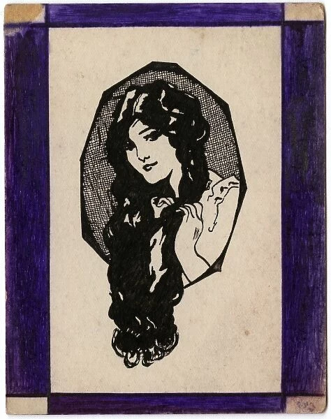 Pretty Girl, World War One era, drawn by George Ranstead