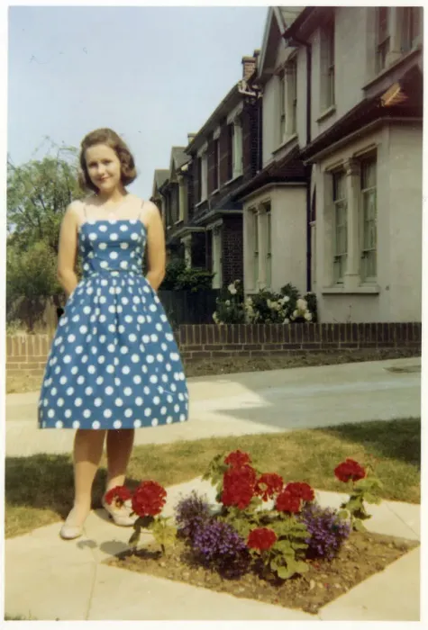 Framed Print : Pretty young lady - neat suburban front garden Framed Print : Pretty young lady - neat suburban front garden