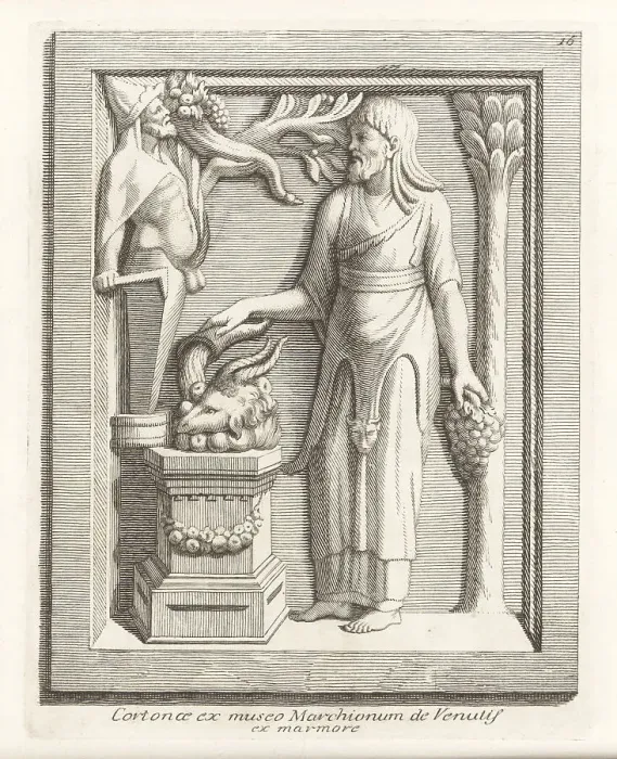 Framed Print : A priest making a sacrifice to the fertility god Priapus Framed Print : A priest making a sacrifice to the fertility god Priapus
