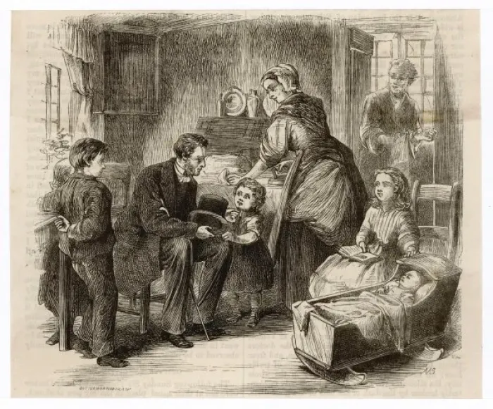 Framed Print : Priest Visits Villagers Framed Print : Priest Visits Villagers
