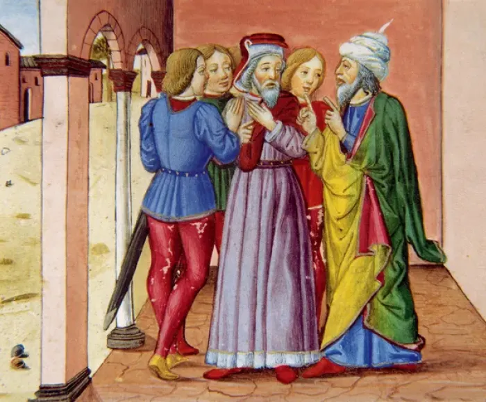 Framed Print : The priests are still looking for Jesus. Codex of Predis (14 Framed Print : The priests are still looking for Jesus. Codex of Predis (14