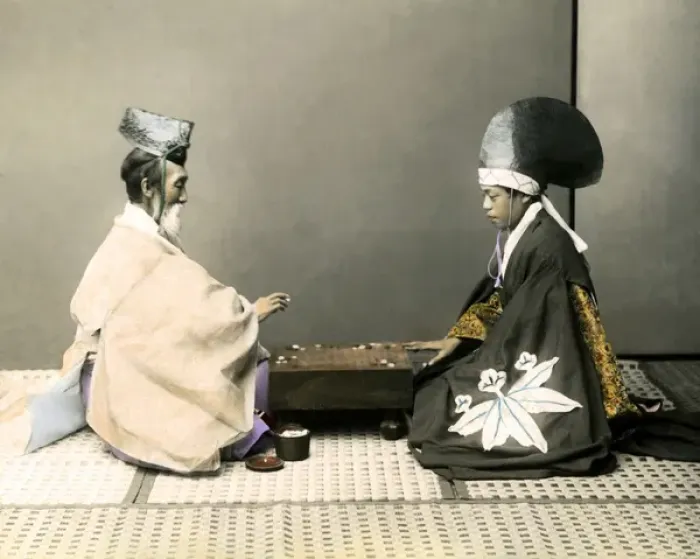 Framed Print : Priests playing checkers, Japan Framed Print : Priests playing checkers, Japan