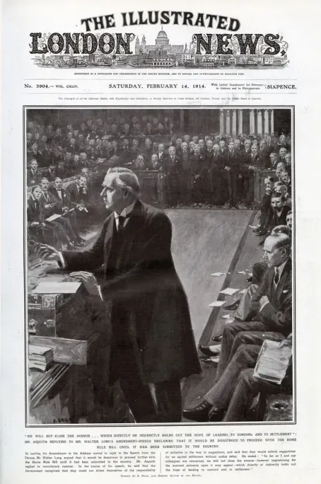 Framed Print : Prime Minister Asquith - Commons Home Rule Bill debate Framed Print : Prime Minister Asquith - Commons Home Rule Bill debate