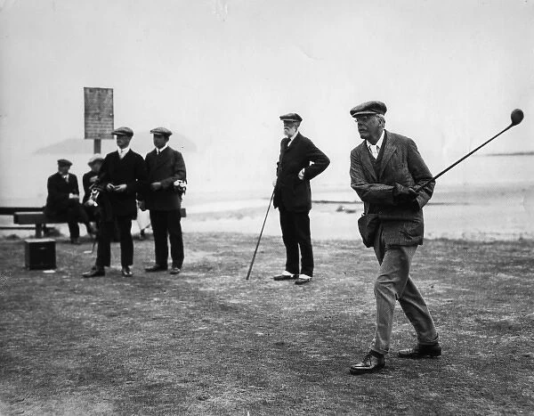 Former Prime Minister A J Balfour at golf