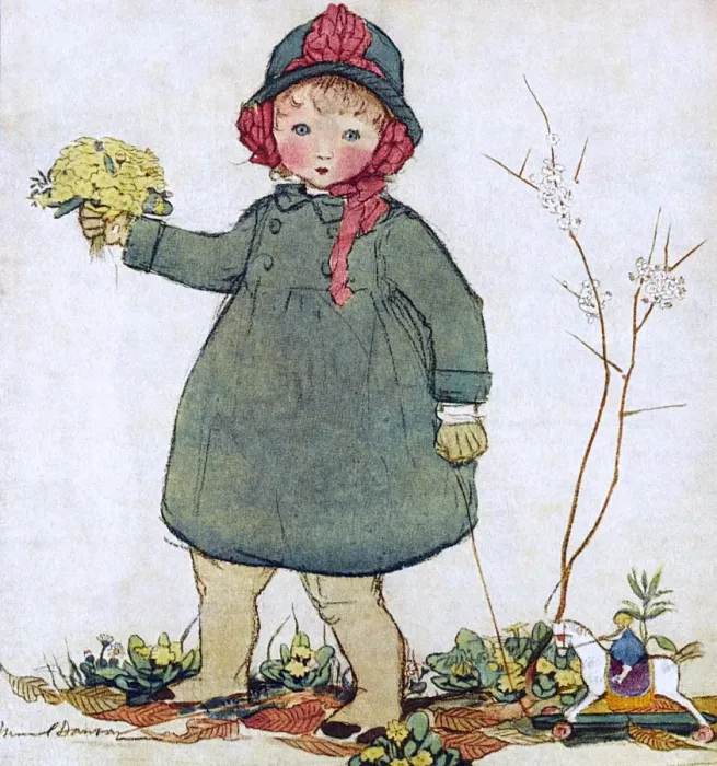 Framed Print : Where Primroses Do Peep by Muriel Dawson Framed Print : Where Primroses Do Peep by Muriel Dawson
